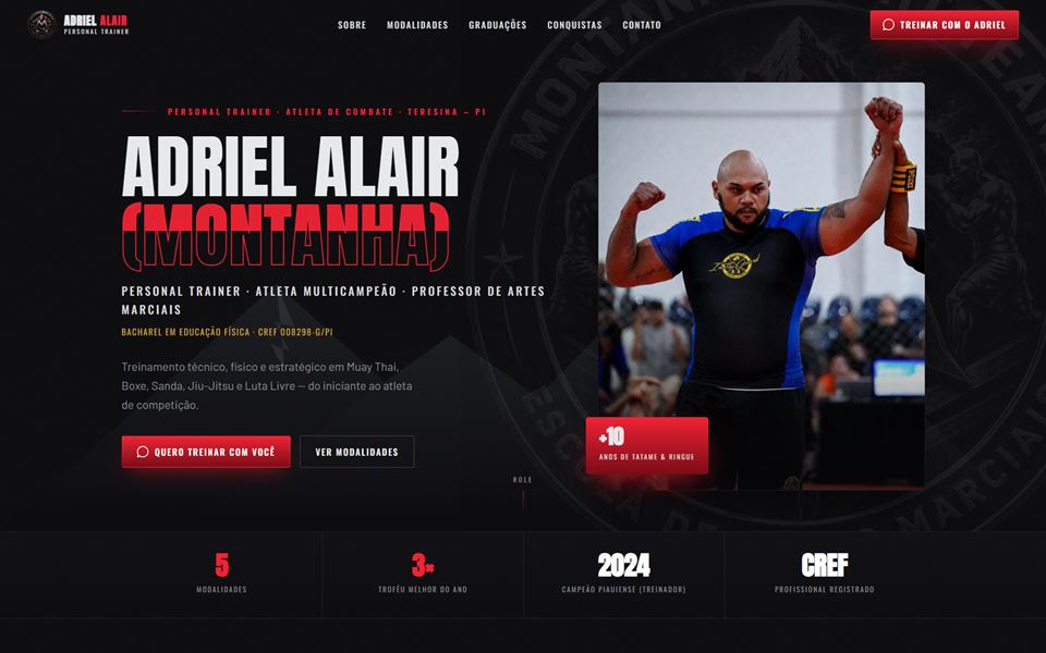 Site Adriel Montanha — personal trainer