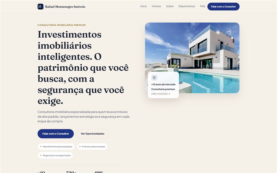 Site Rafael Montenegro — corretor de imóveis