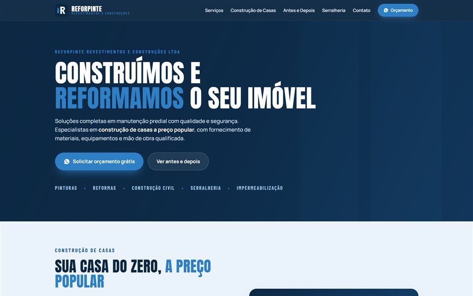 Site Reforpinte — reformas e pintura